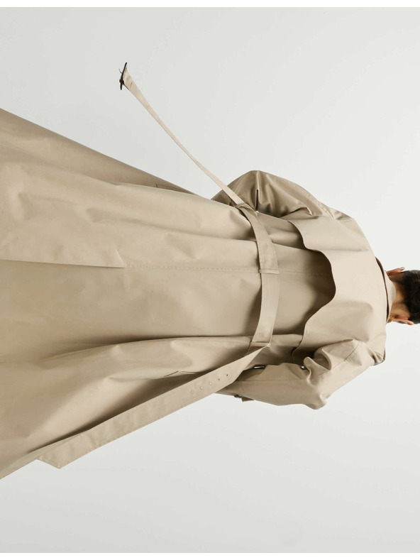 Marks & Spencer Béžový dámsky dlhý kabát s opaskom Marks & Spencer