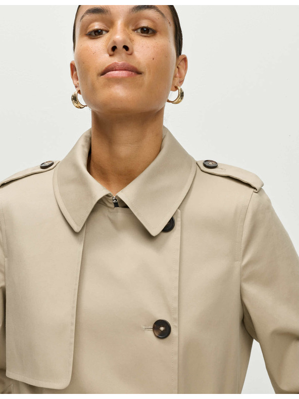 Marks & Spencer Béžový dámsky dlhý kabát s opaskom Marks & Spencer