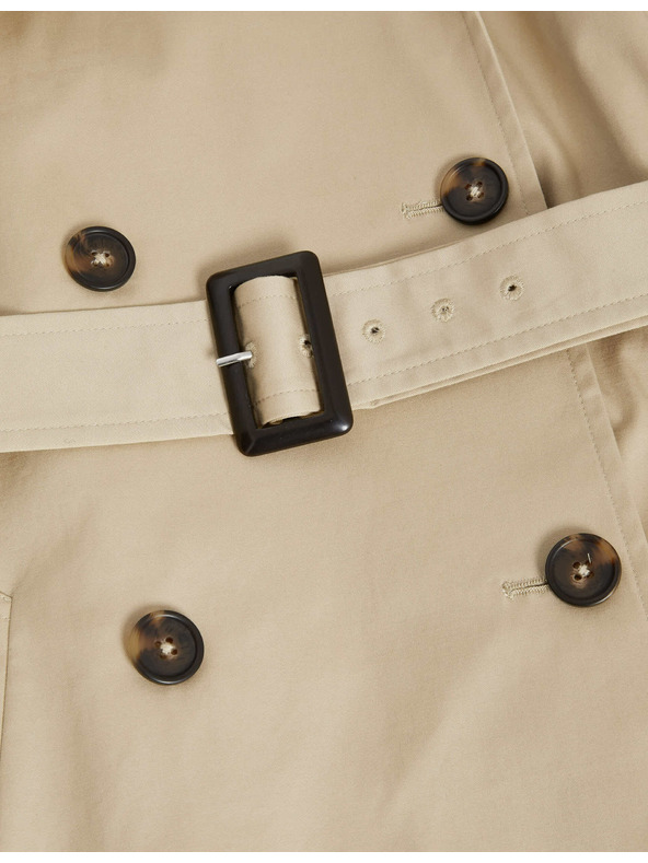 Marks & Spencer Béžový dámsky dlhý kabát s opaskom Marks & Spencer