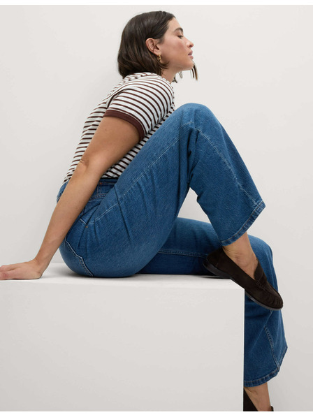 Marks & Spencer Modré dámske džínsy so širokým pásom Marks & Spencer