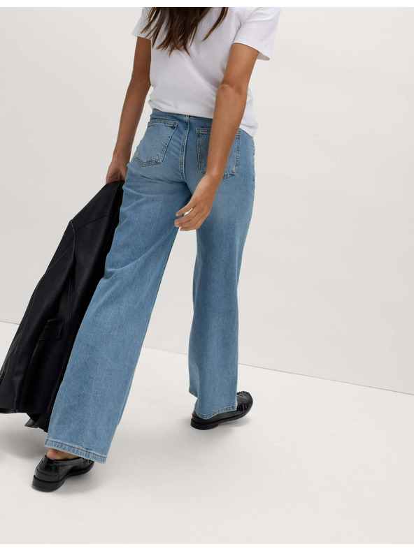 Marks & Spencer Svetlomodré dámske džínsy so širokým pásom Marks & Spencer