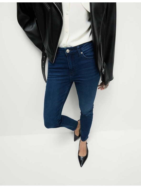 Marks & Spencer Modré úzke dámske džínsy Marks & Spencer