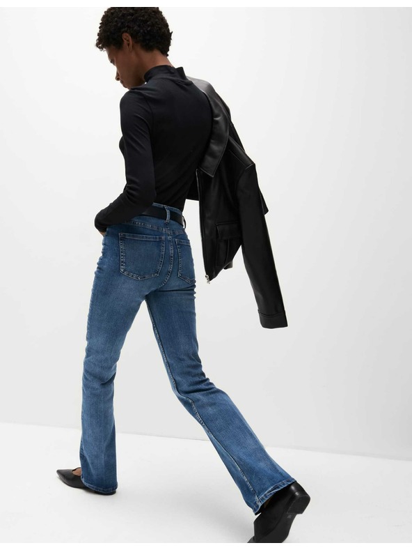 Marks & Spencer Modré dámske džínsy s výstrihom Marks & Spencer