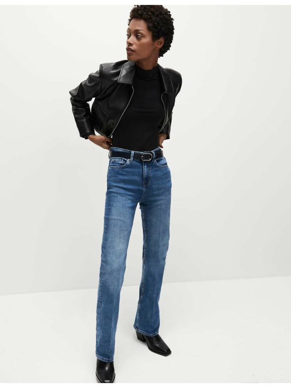 Marks & Spencer Modré dámske džínsy s výstrihom Marks & Spencer