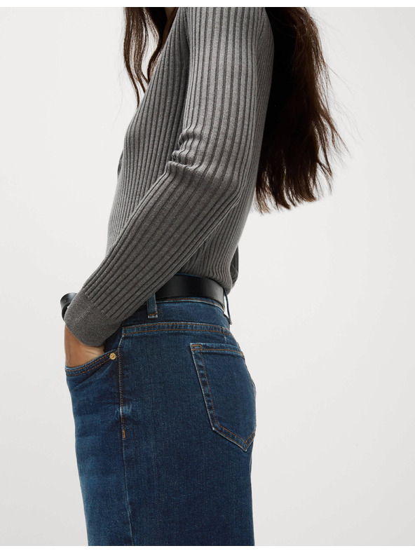 Marks & Spencer Džínsy Mom s vysokým pásom Marks & Spencer námornícka modrá