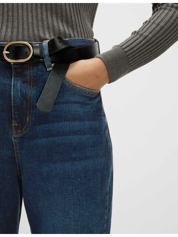 Marks & Spencer Džínsy Mom s vysokým pásom Marks & Spencer námornícka modrá