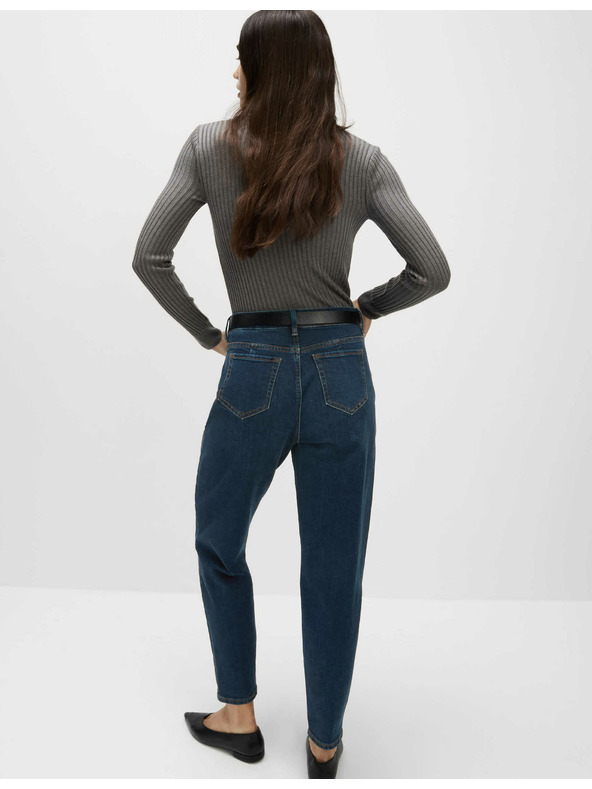 Marks & Spencer Džínsy Mom s vysokým pásom Marks & Spencer námornícka modrá