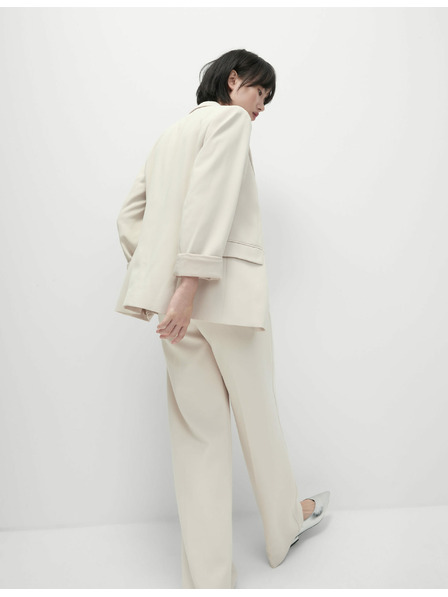 Marks & Spencer Jednoradové sako voľného strihu Marks & Spencer béžová