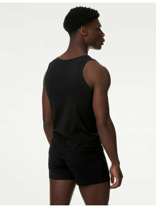 Marks & Spencer Súprava troch základných pánskych tričiek v čiernej farbe s technológiou Cool & Fresh™ Marks & Spencer