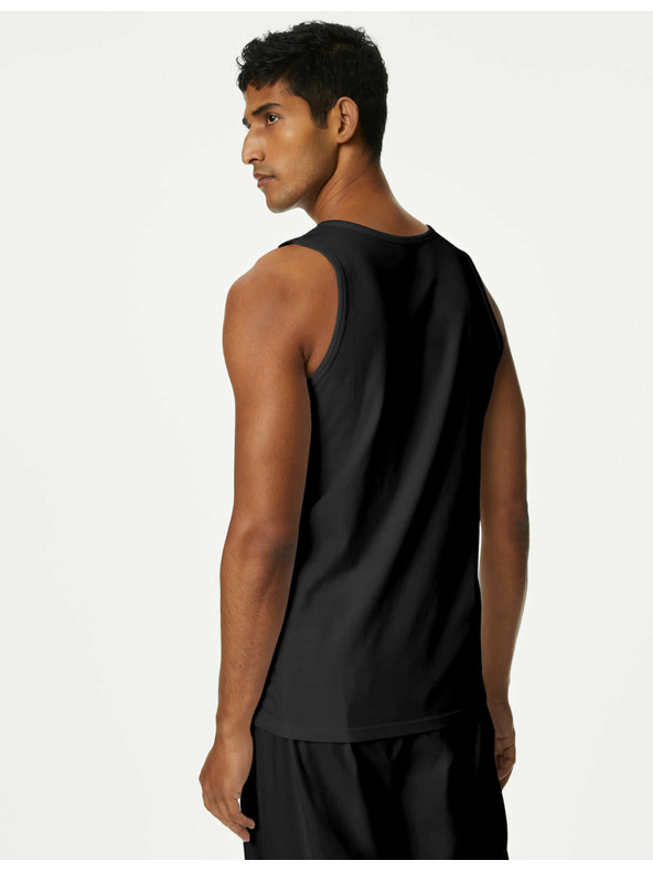 Marks & Spencer Súprava troch základných pánskych tričiek v čiernej farbe s technológiou Cool & Fresh™ Marks & Spencer