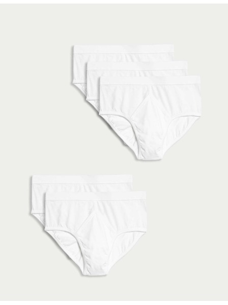 Marks & Spencer Súprava piatich pánskych slipov v bielej farbe Marks & Spencer