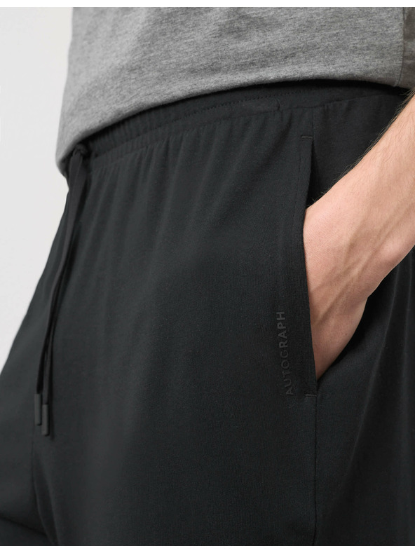 Marks & Spencer Pánske čierne pyžamové šortky Marks & Spencer Supima®