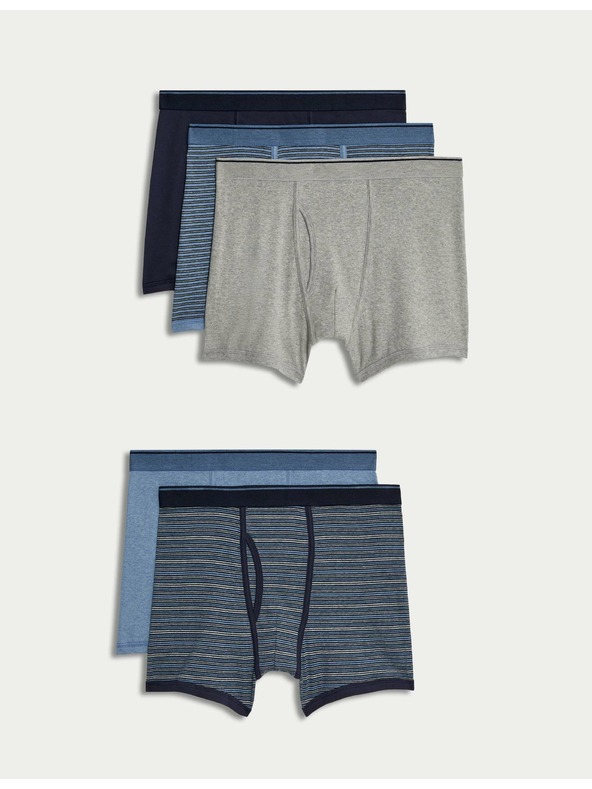 Marks & Spencer Súprava piatich pánskych boxeriek modrej farby Marks & Spencer