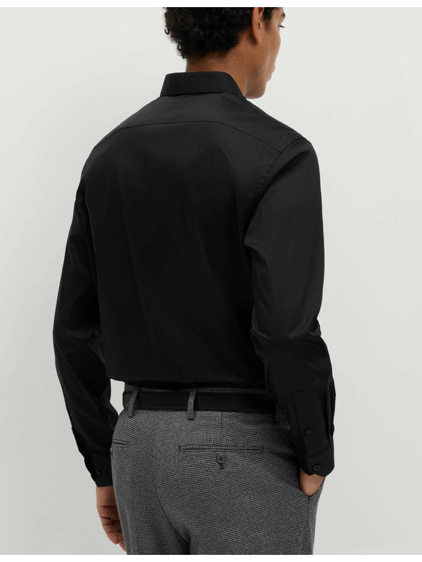 Marks & Spencer Čierna pánska bavlnená košeľa Marks & Spencer