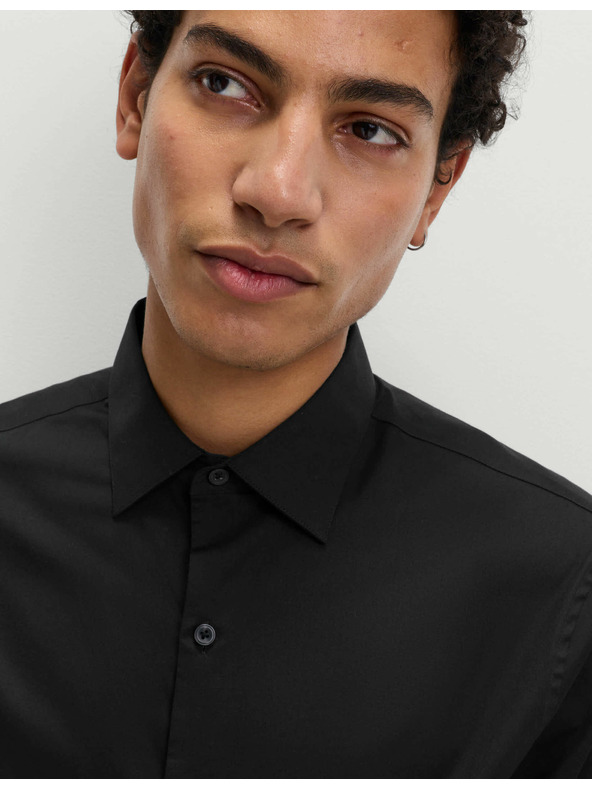 Marks & Spencer Čierna pánska bavlnená košeľa Marks & Spencer