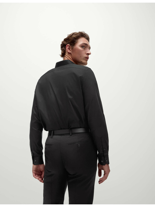 Marks & Spencer Čierna pánska bavlnená košeľa Marks & Spencer