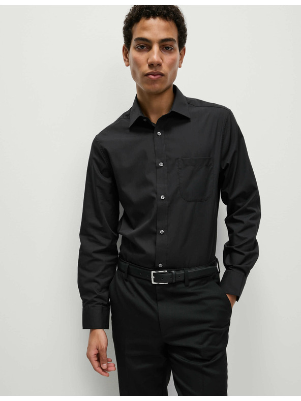 Marks & Spencer Tričko Marks & Spencer s dlhým rukávom slim fit, 3 kusy v balení čierne