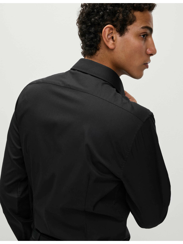 Marks & Spencer Tričko Marks & Spencer s dlhým rukávom slim fit, 3 kusy v balení čierne