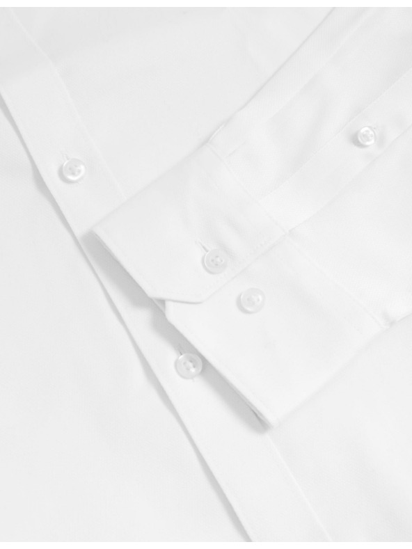 Marks & Spencer Texturovaná košeľa regular fit z čistej bavlny s nežehlivou úpravou Marks & Spencer biela