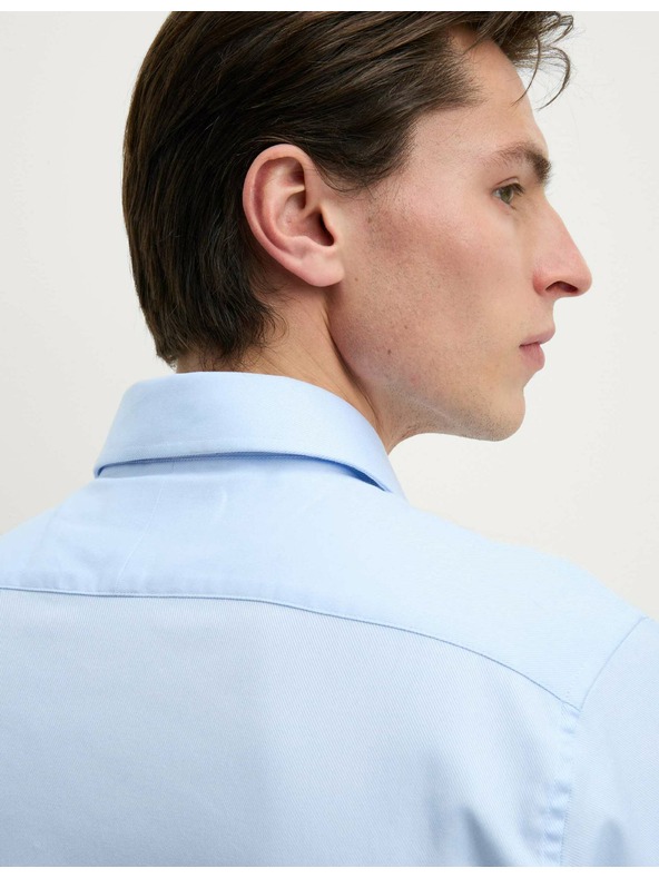 Marks & Spencer Mierne vypasované tričko z luxusnej bavlny s dvojitou manžetou Marks & Spencer