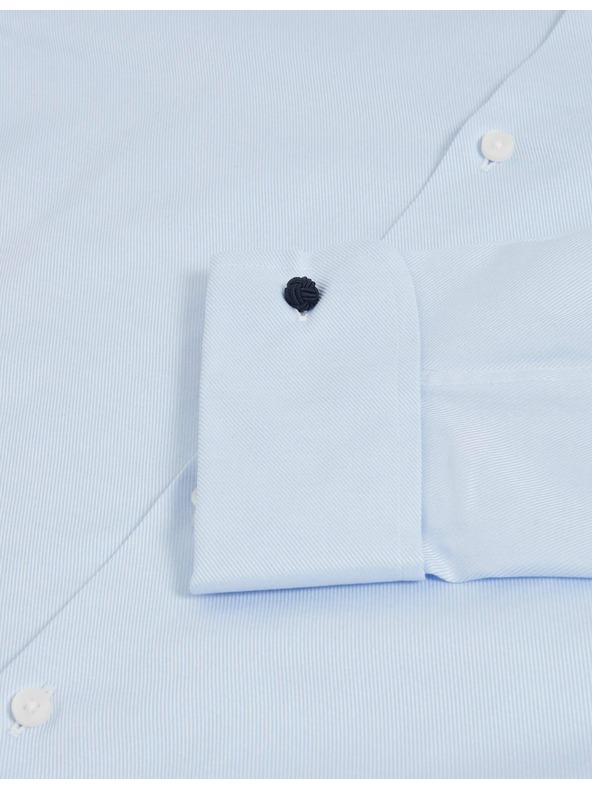 Marks & Spencer Mierne vypasované tričko z luxusnej bavlny s dvojitou manžetou Marks & Spencer