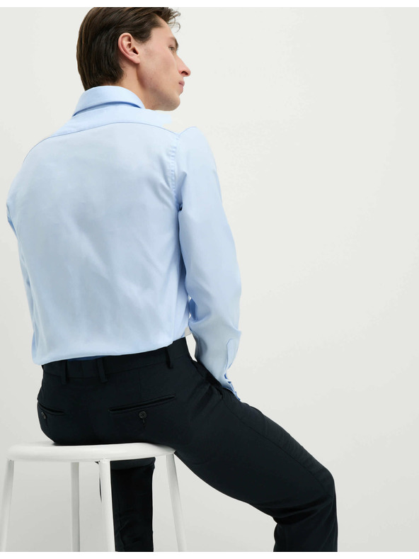 Marks & Spencer Mierne vypasované tričko z luxusnej bavlny s dvojitou manžetou Marks & Spencer