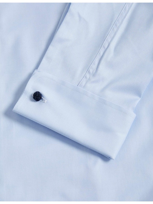 Marks & Spencer Košeľa slim fit z luxusnej bavlny s dvojitou manžetou Marks & Spencer modrá