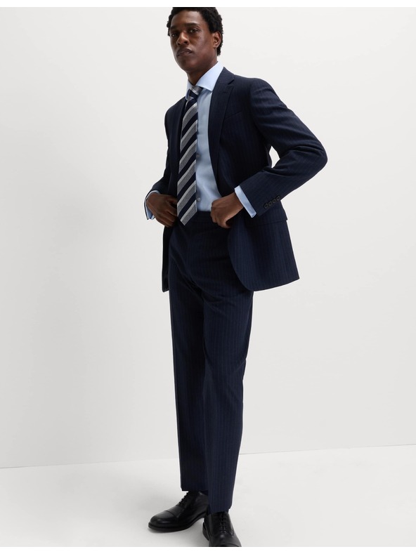 Marks & Spencer Košeľa slim fit z luxusnej bavlny s dvojitou manžetou Marks & Spencer modrá