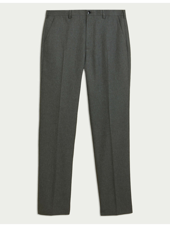 Marks & Spencer Hladké nohavice Marks & Spencer pre veľkých a vysokých, regular fit sivé