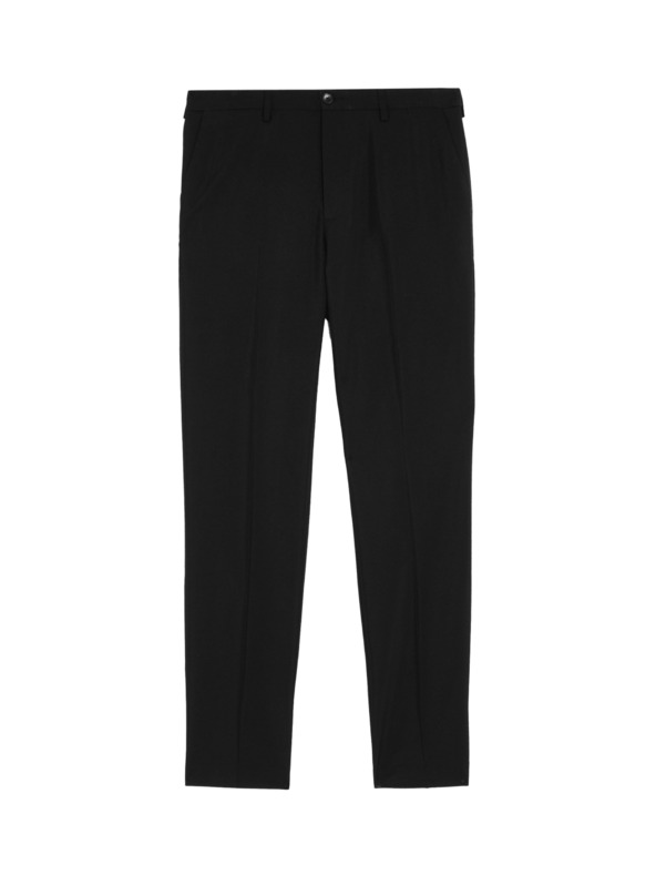 Marks & Spencer Čierne pánske nohavice slim fit strihu Marks & Spencer
