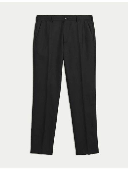 Marks & Spencer Hladké nohavice pre veľkých a vysokých, regular fit Marks & Spencer čierne