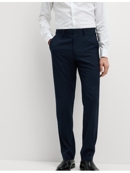 Marks & Spencer Tmavomodré pánske oblekové nohavice Marks & Spencer