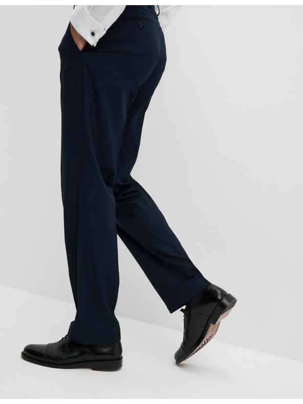 Marks & Spencer Tmavomodré pánske oblekové nohavice Marks & Spencer