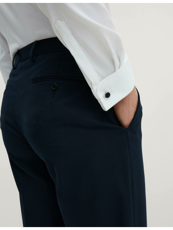 Marks & Spencer Tmavomodré pánske oblekové nohavice Marks & Spencer