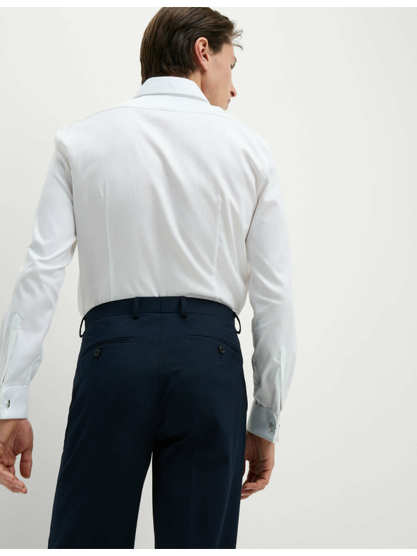 Marks & Spencer Tmavomodré pánske oblekové nohavice Marks & Spencer