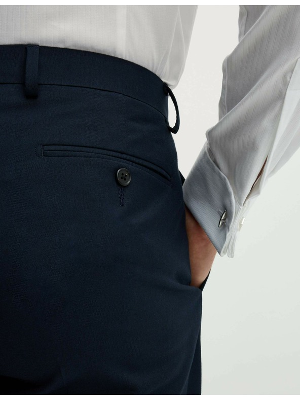 Marks & Spencer Tmavomodré pánske oblekové nohavice Marks & Spencer