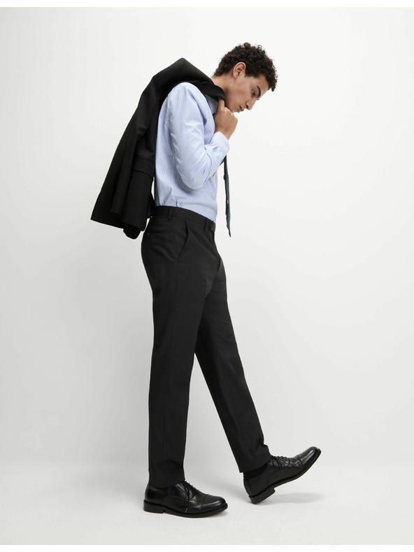 Marks & Spencer Čierne pánske oblekové nohavice Marks & Spencer