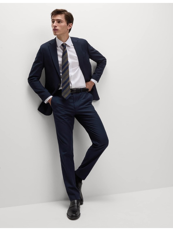 Marks & Spencer Tmavomodré pánske spoločenské nohavice Marks & Spencer