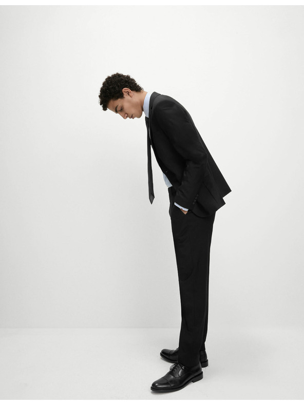 Marks & Spencer Čierne pánske elastické sako Marks & Spencer