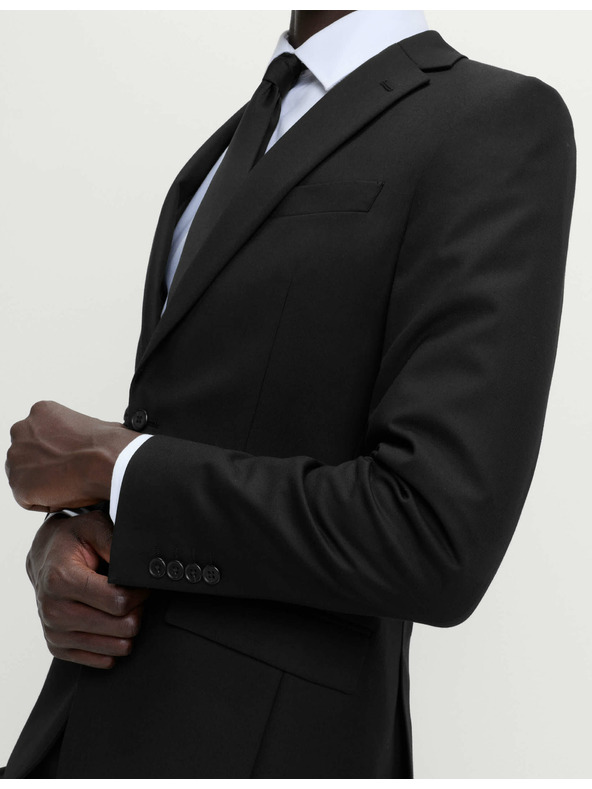 Marks & Spencer Čierne pánske sako úzkeho strihu Marks & Spencer