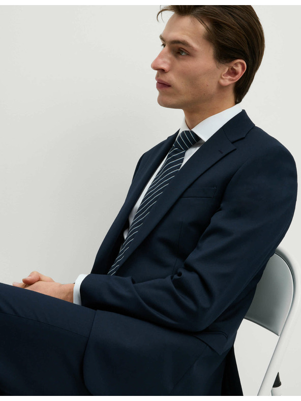 Marks & Spencer Tmavomodré pánske sako Marks & Spencer