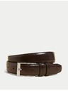 Marks & Spencer Elegantný kožený opasok Marks & Spencer hnedý