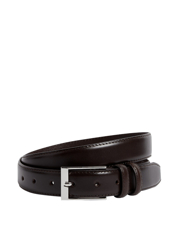 Marks & Spencer Elegantný kožený opasok Marks & Spencer hnedý