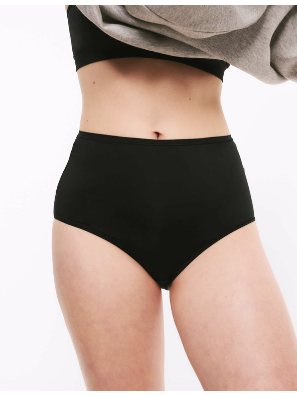 Marks & Spencer Nohavičky do pása z mikrovlákna, bez viditeľného lemu, balenie po 5 kusov Marks & Spencer čierne