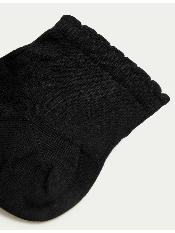 Marks & Spencer 5 párov bezšvových členkových ponožiek Marks & Spencer čiernych