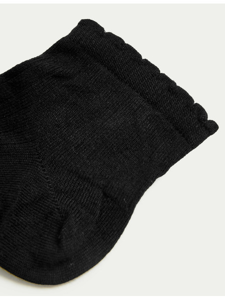 Marks & Spencer 5 párov bezšvových členkových ponožiek Marks & Spencer čiernych