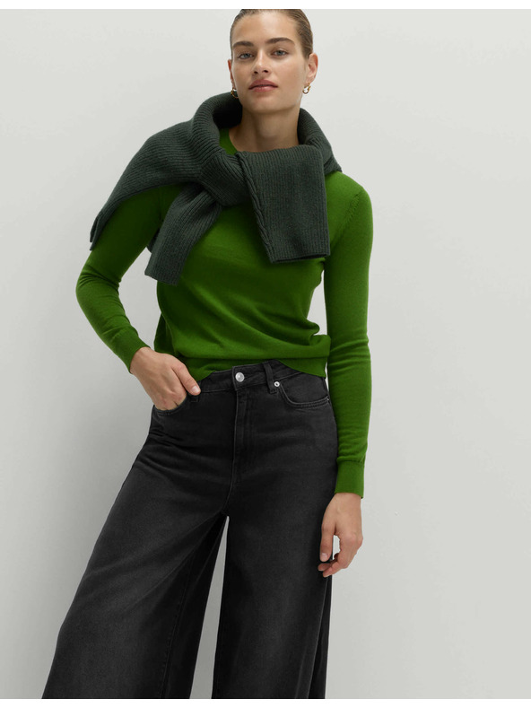 Marks & Spencer Džínsy so širokými nohavicami zo zmesi lyocell™ Marks & Spencer čierne