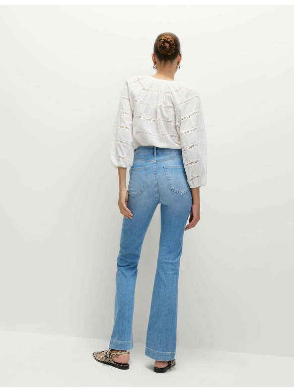 Marks & Spencer Modré dámske džínsy s vysokým pásom Marks & Spencer