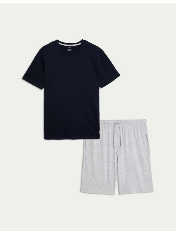 Marks & Spencer Súprava pánskych pyžám Marks & Spencer v sivom a modrom prevedení