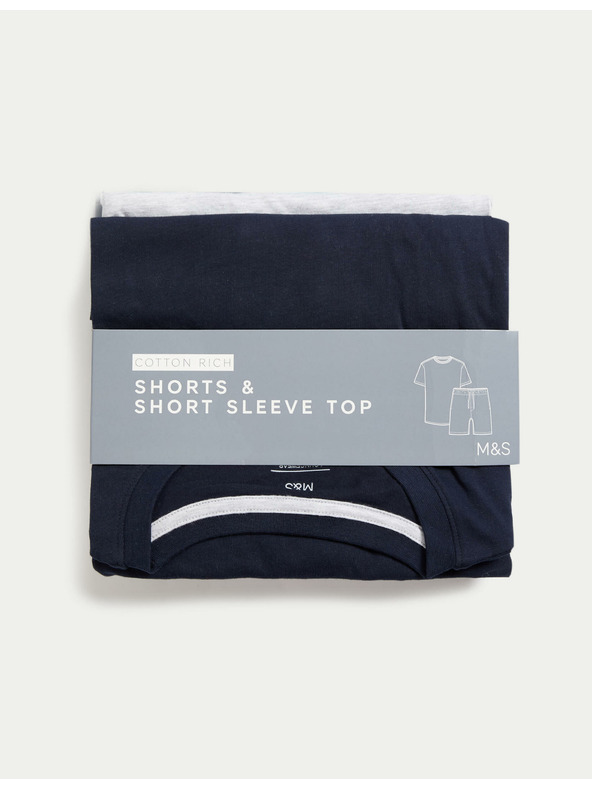 Marks & Spencer Súprava pánskych pyžám Marks & Spencer v sivom a modrom prevedení